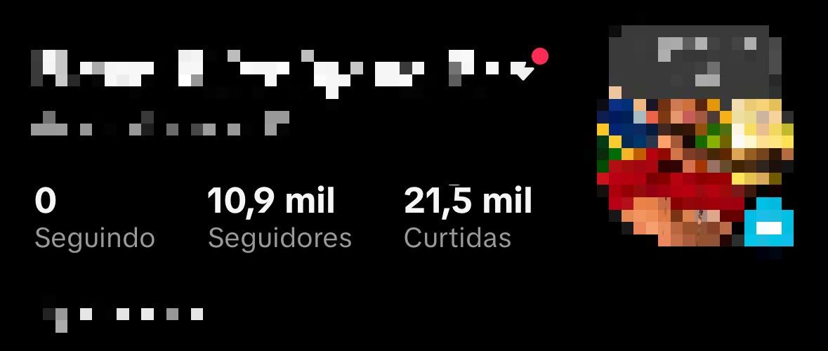 Conta Tik Tok com 10,9K Seguidores Reais Monetizada, Shop ( Engajamento Alto)