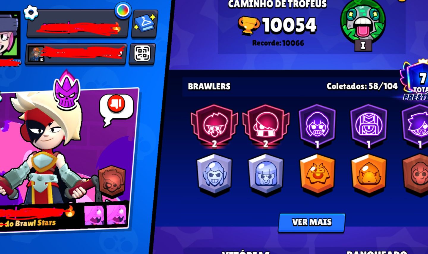 Conta brawl stars Linda pra começo e com 1 brawl pass