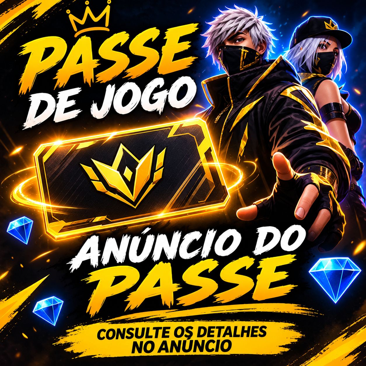 Passe do free fire muito barato !! Obs é o passe normal !! É via id.