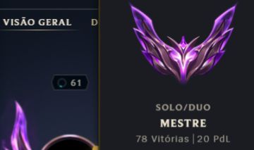 CONTA LOL MESTRE 20 PDL | +31/win | 7 SKINS | 30K EA | TROCA DADOS + NICK