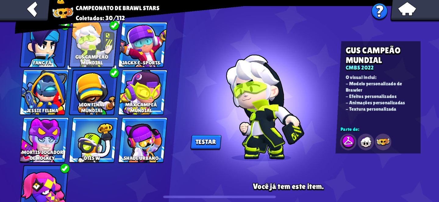 Conta de Brawl Stars | 3 Prestígios | Mestre | 120K Troféus | 106 Brawlers