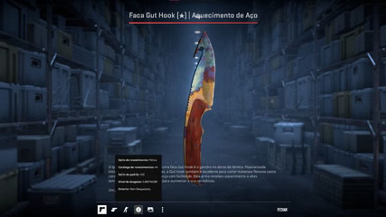 Conta CS2 Prime | Gut Hook Aquecimento de Aço + Skins | Trade Ban