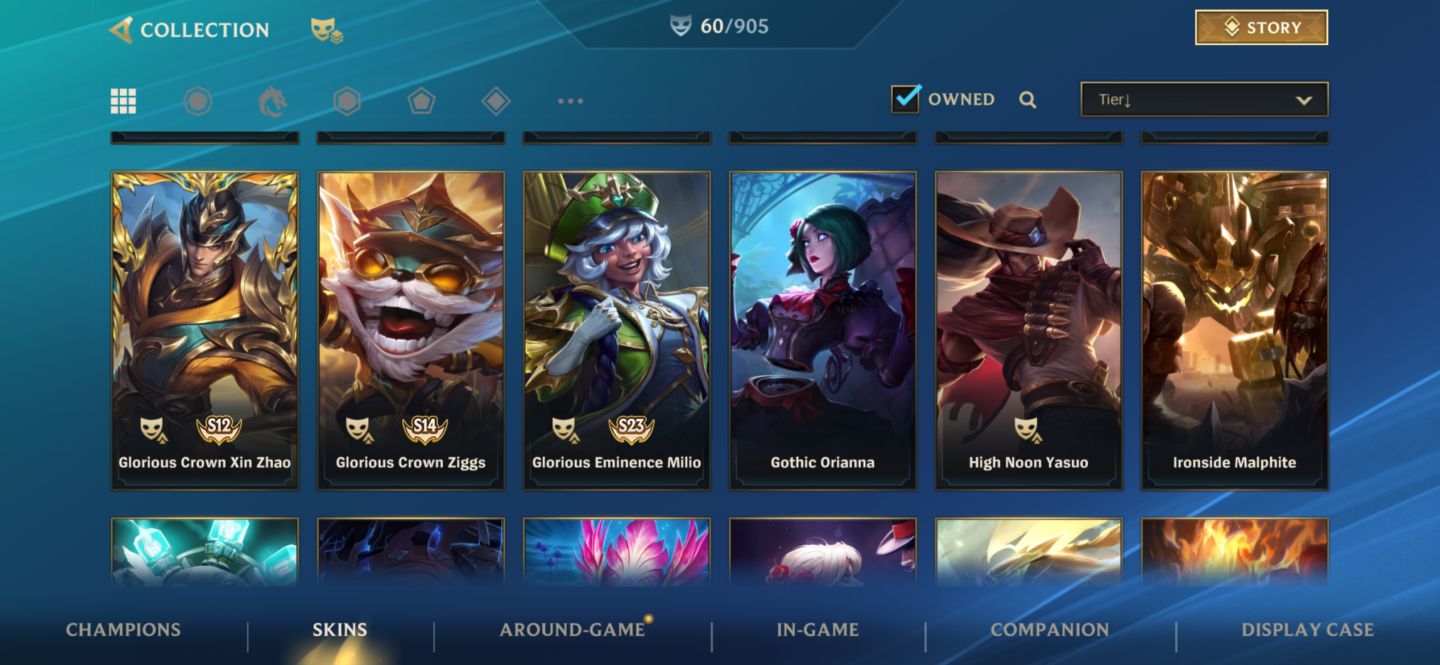 Conta Wild Rift Diamante com 60 Skins