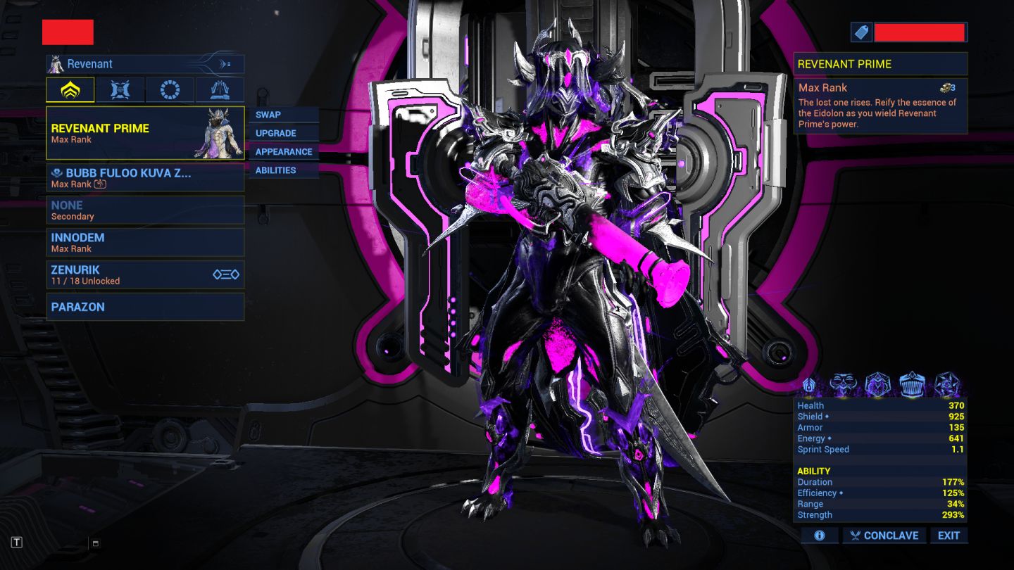Conta Legendary 1 no Warframe