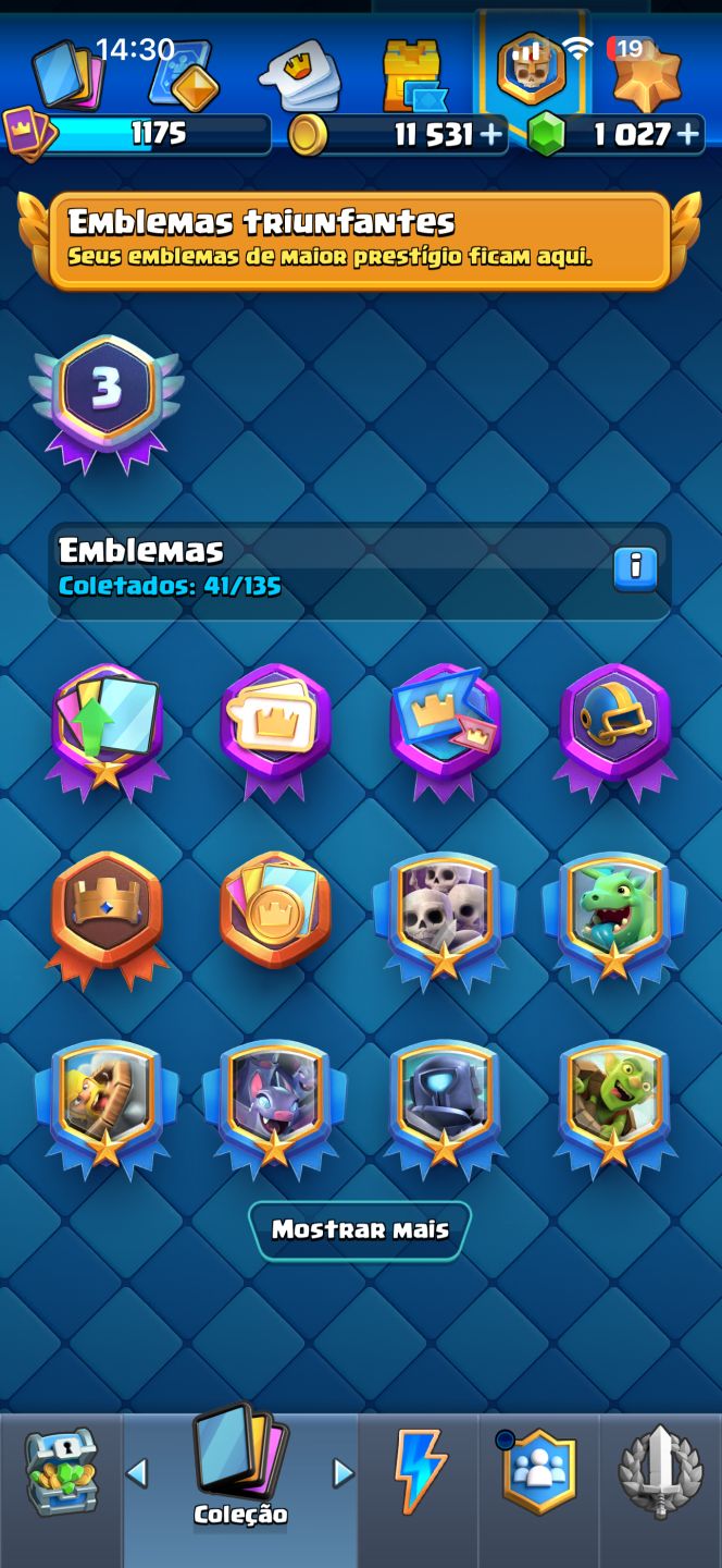 CONTA CLASH ROYALE 7K TROFEU + passe bebe dragão