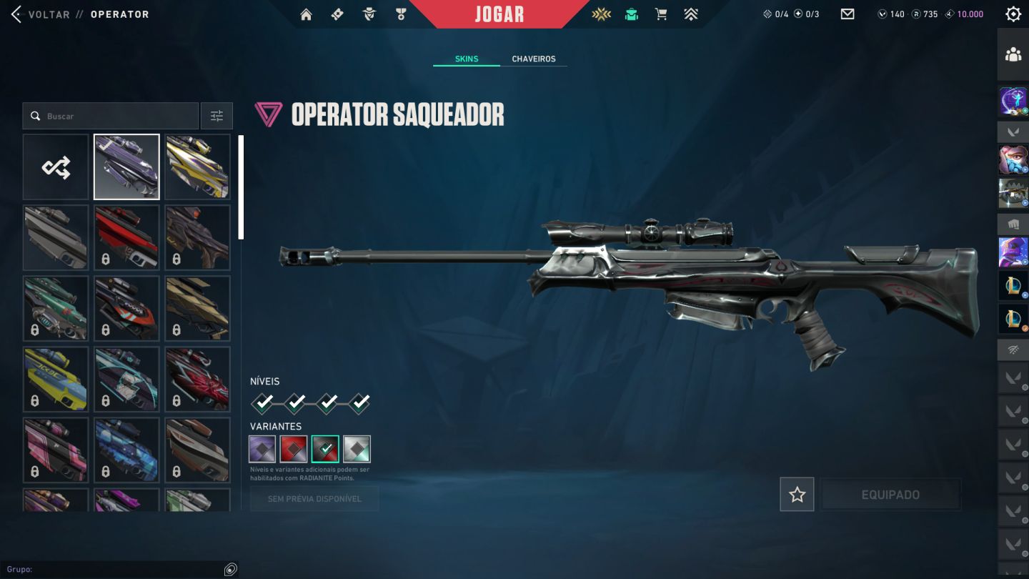 Conta valorant unico dono Varias skins