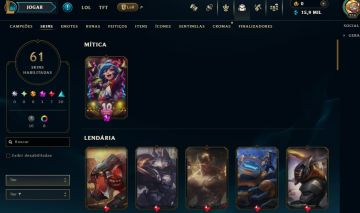FULL ACESSO - 61 SKINS - 150 CAMPEÕES - LEVEL 216 - 15 MIL ESSENCIA AZUL