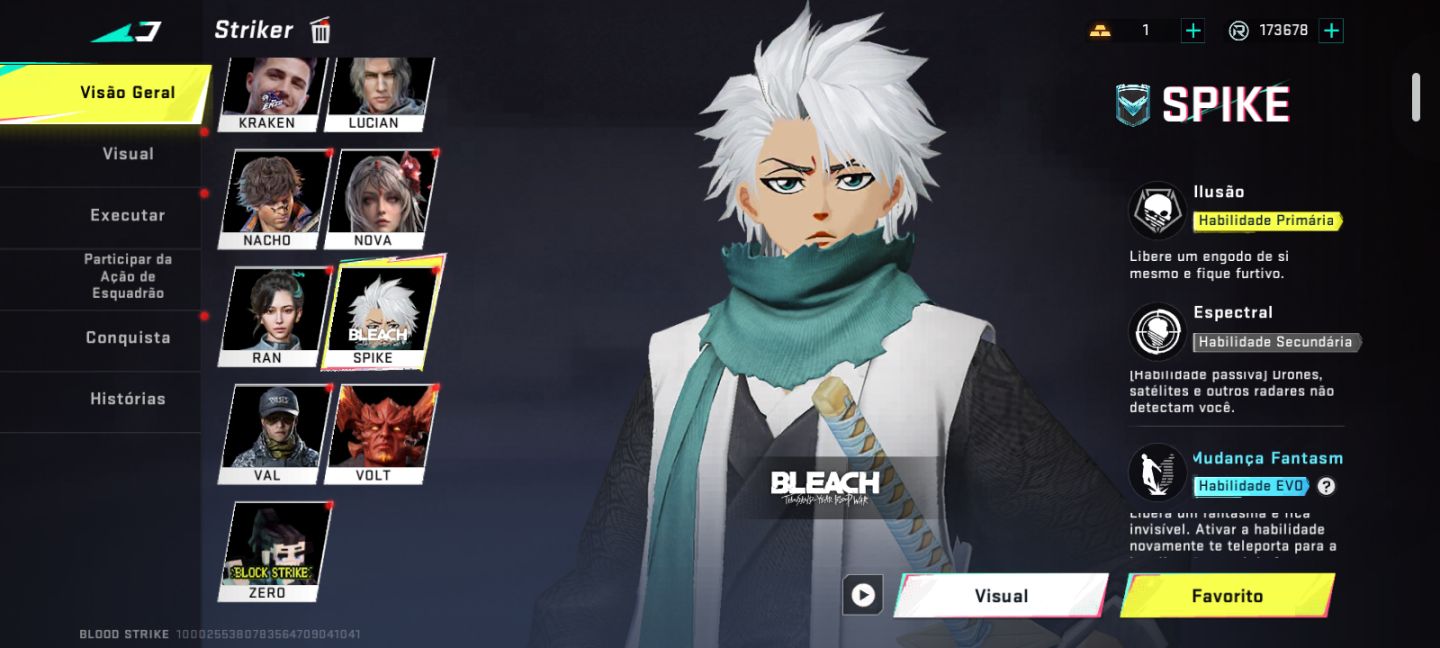 Conta blood strike com 3 facas 3 eternas e vários personagens, olhe a descrição