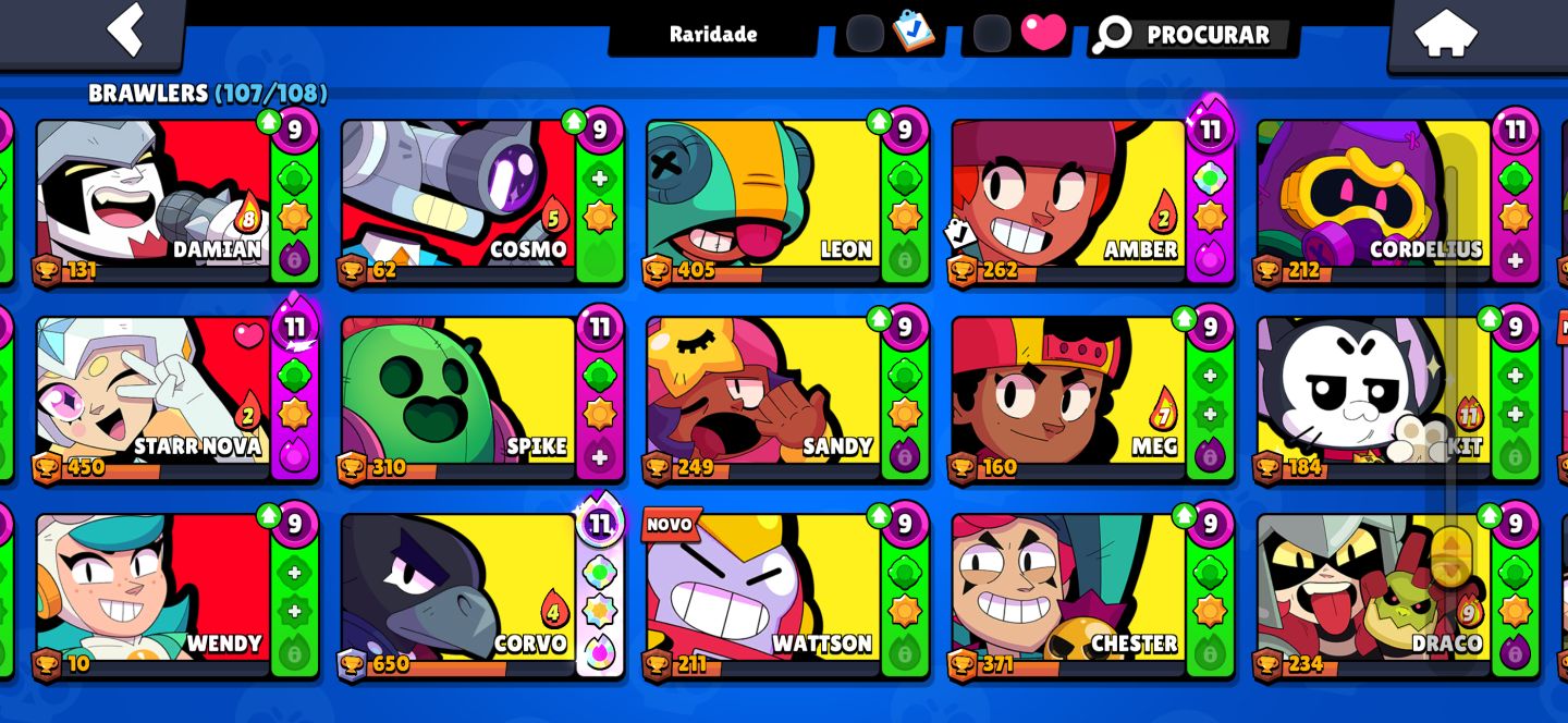 Conta BRAWL STARS TODOS OS BRAWLERS | 28.983 TROFÉUS - MUITAS SKINS