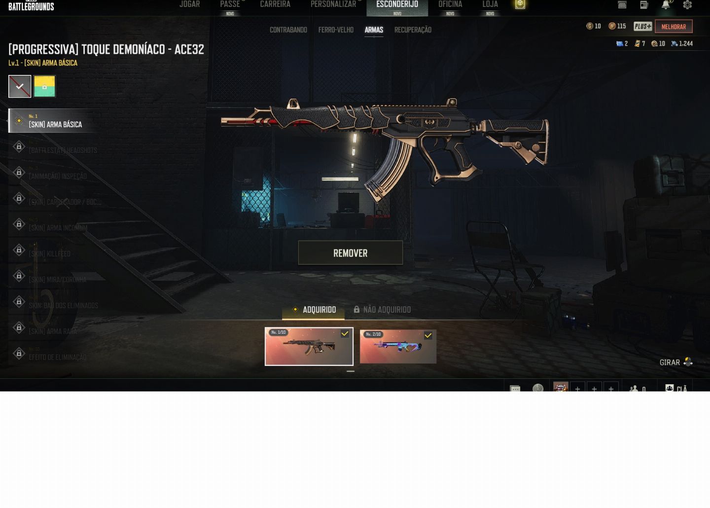 [Promocao] 2 progressivas ACE32 demoniaco + Mk12 Fuzil conta steam com pubg