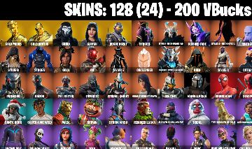 CONTA FORTNITE com Gold Midas | Gold Brutus | Grind | Clutch e 128 SKINS