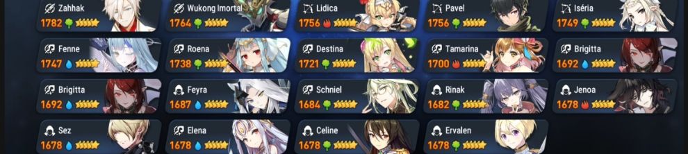 Epic Seven Conta Mid Game Rank S15 com Elvira ML e PvP Encaminhado e Recursos