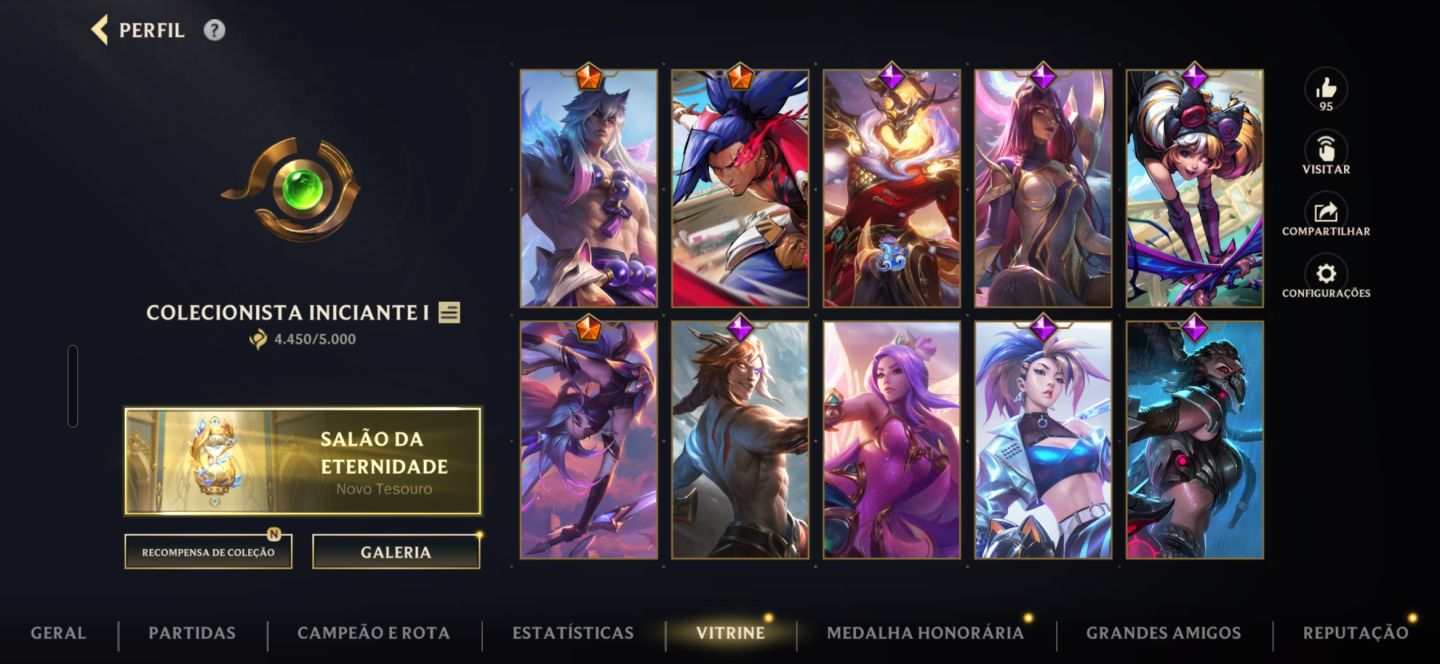 Conta De league of legends com 3 lendárias