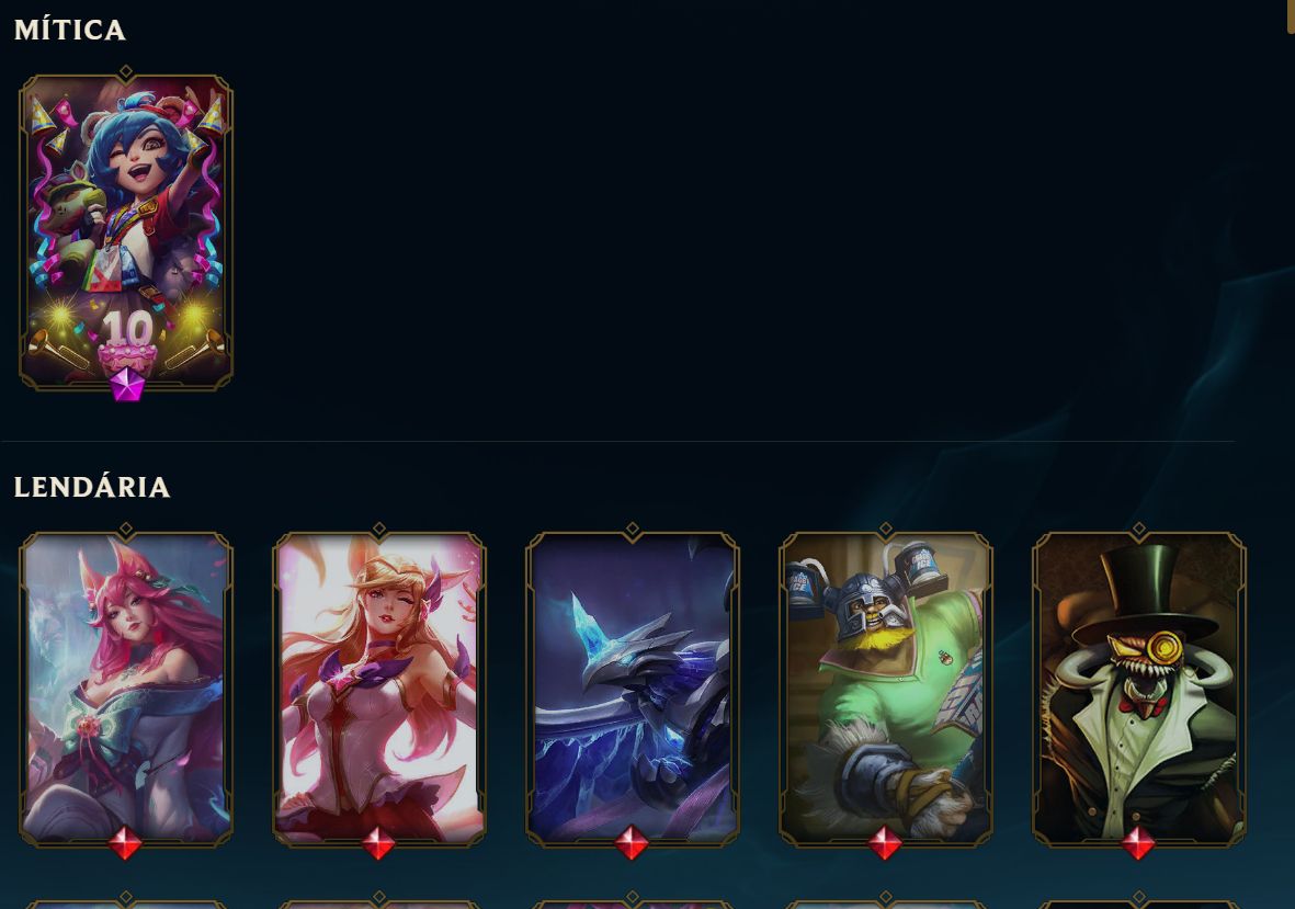 CONTA DE LEAGUE OF LEGENDS / 250 SKINS / Level 368