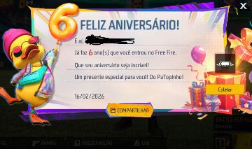 CONTA FF 6 ANOS!