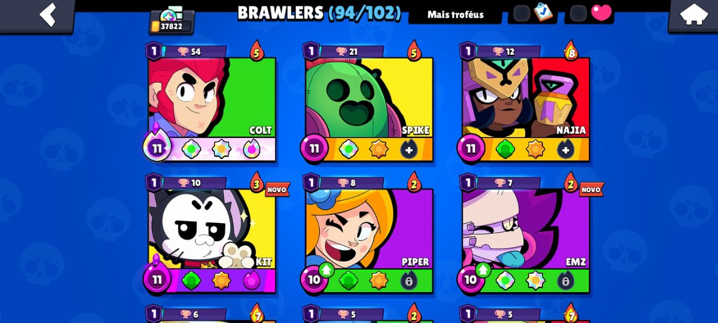 Upo troféus na sua conta do brawl.