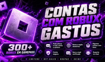 CONTAS COM ROBUX GASTOS EM GAMEPASS ALEATORIAS