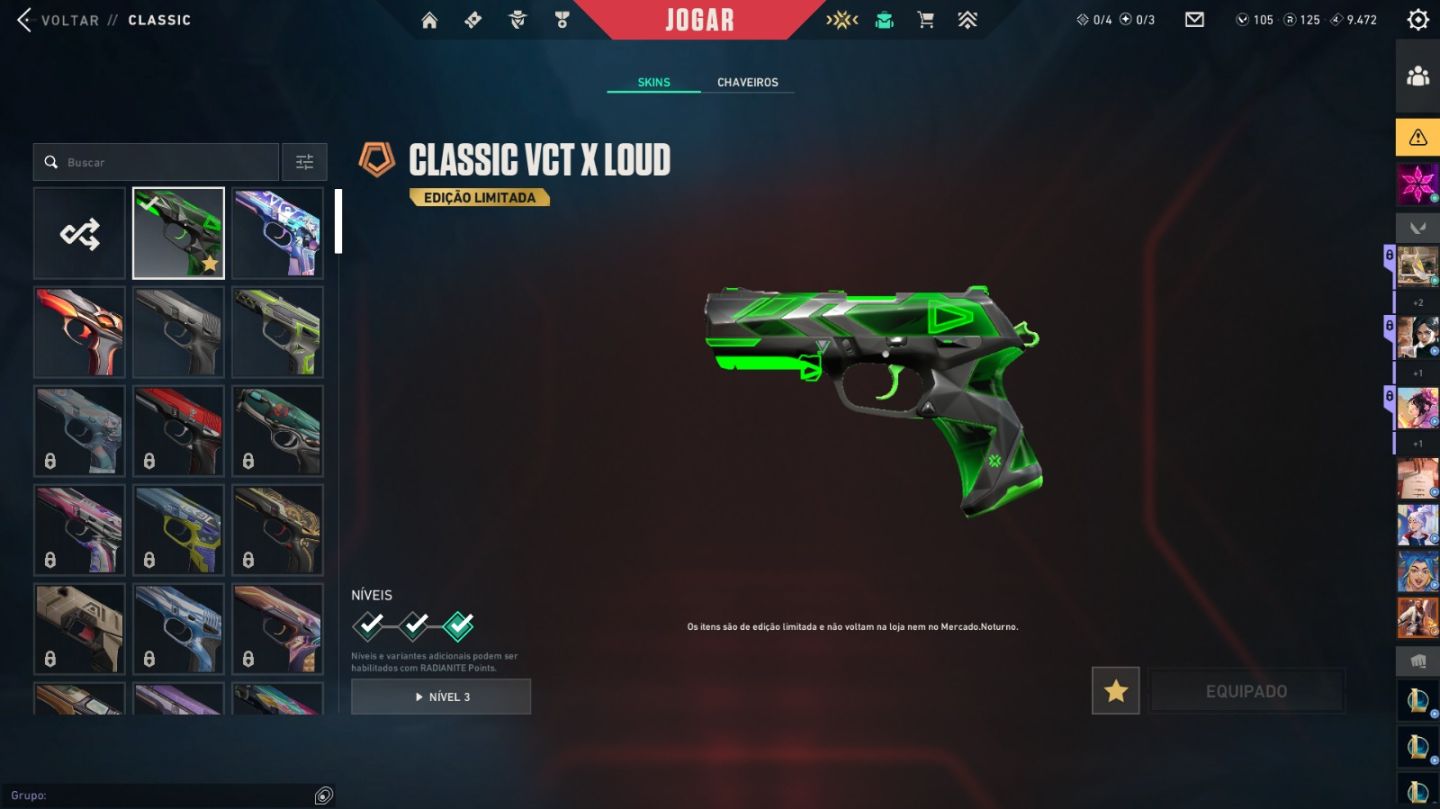 CONTA VALORANT BRABA COM MUITA SKIN
