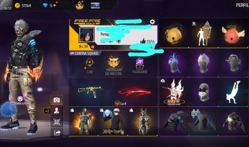 Free Fire Ump atributada+sombra roxa+poring+parcerias+passes antigos