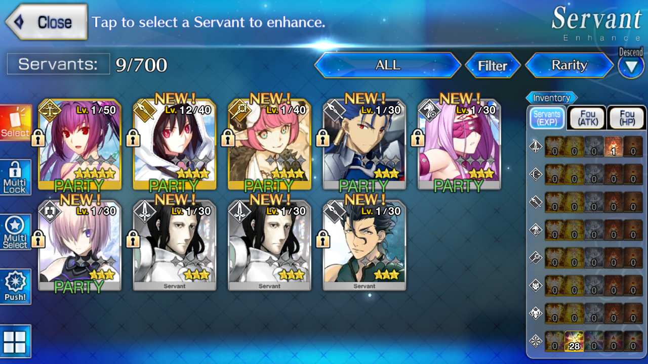 Contas Reroll Fate/GO