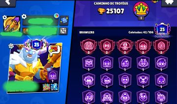 CONTA BRAWL STARS 25K+ TROFÉUS | 38K+ MOEDAS | 25 PRESTÍGIOS!