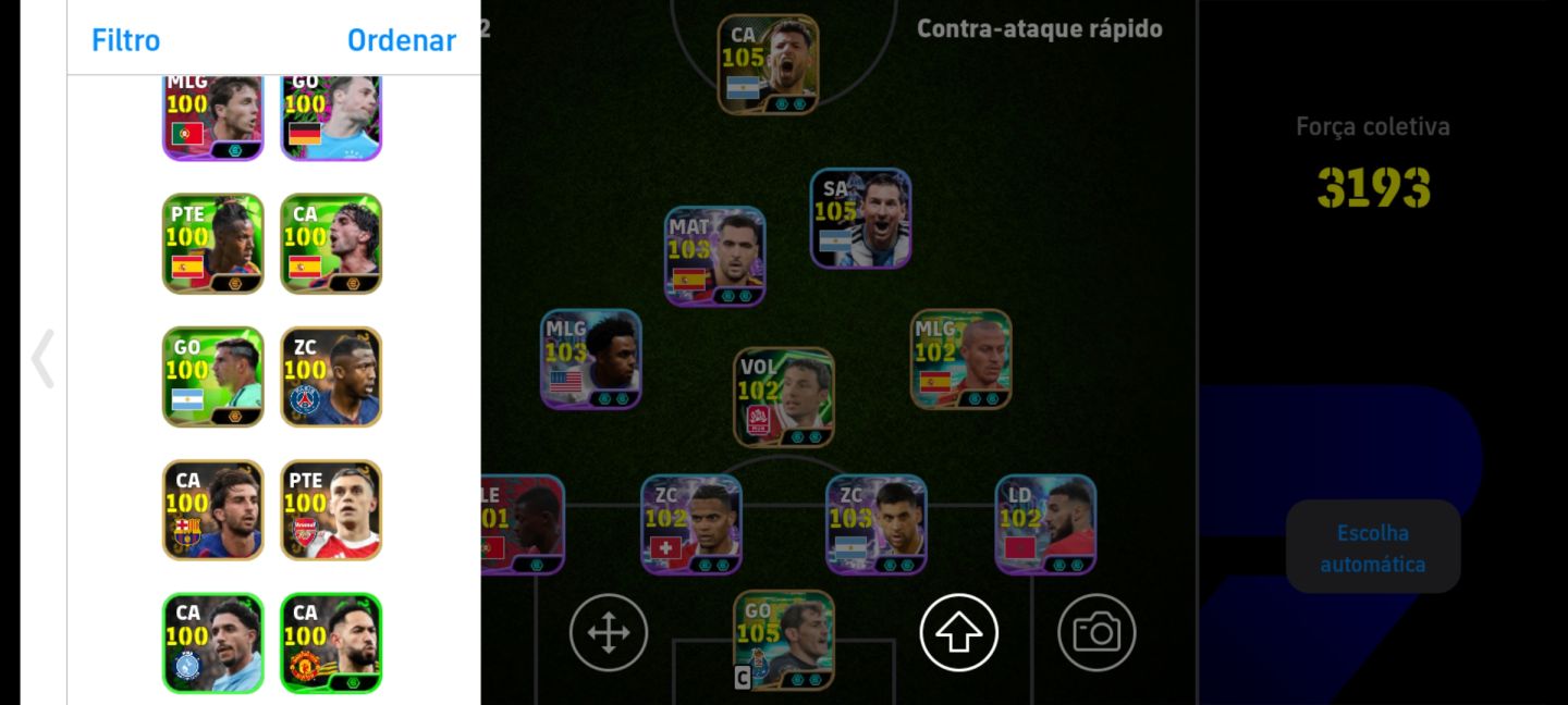CONTA eFOOTBALL SUPER UPADA | ELENCO FORTE MUITOS CRAQUES