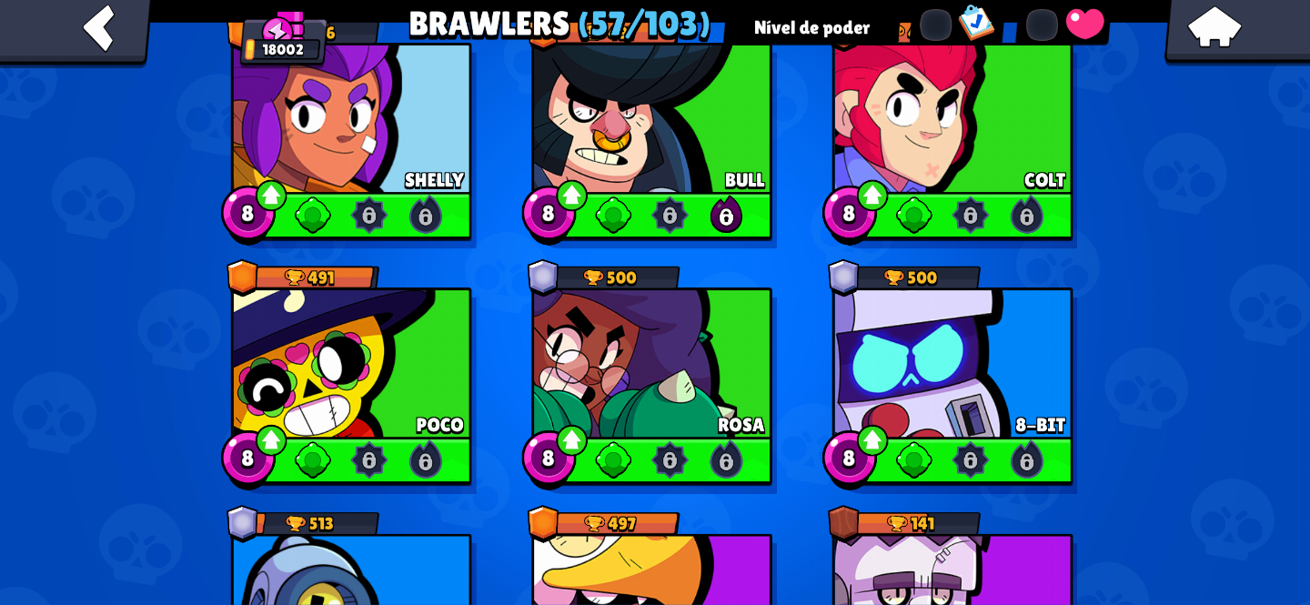 CONTA DE BRAWL STARS 53/103 BRAW (TODOS OS DADOS TROCAVEIS, ACEITO OFERTAS BOAS)