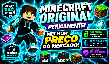 CONTA MINECRAFT JAVA/BEDROCK FULL ACESSO VITALÍCIO