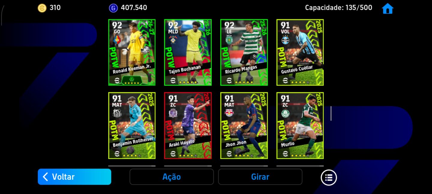 CONTA EFOOTBALL MOBILE COM FORÇA COLETIVA 3187!