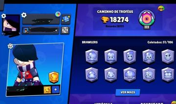 [PROMO] Conta Brawl Stars 18K | 51 Brawlers
