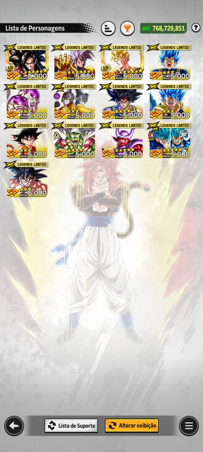 Conta Dragon Ball Legends end game