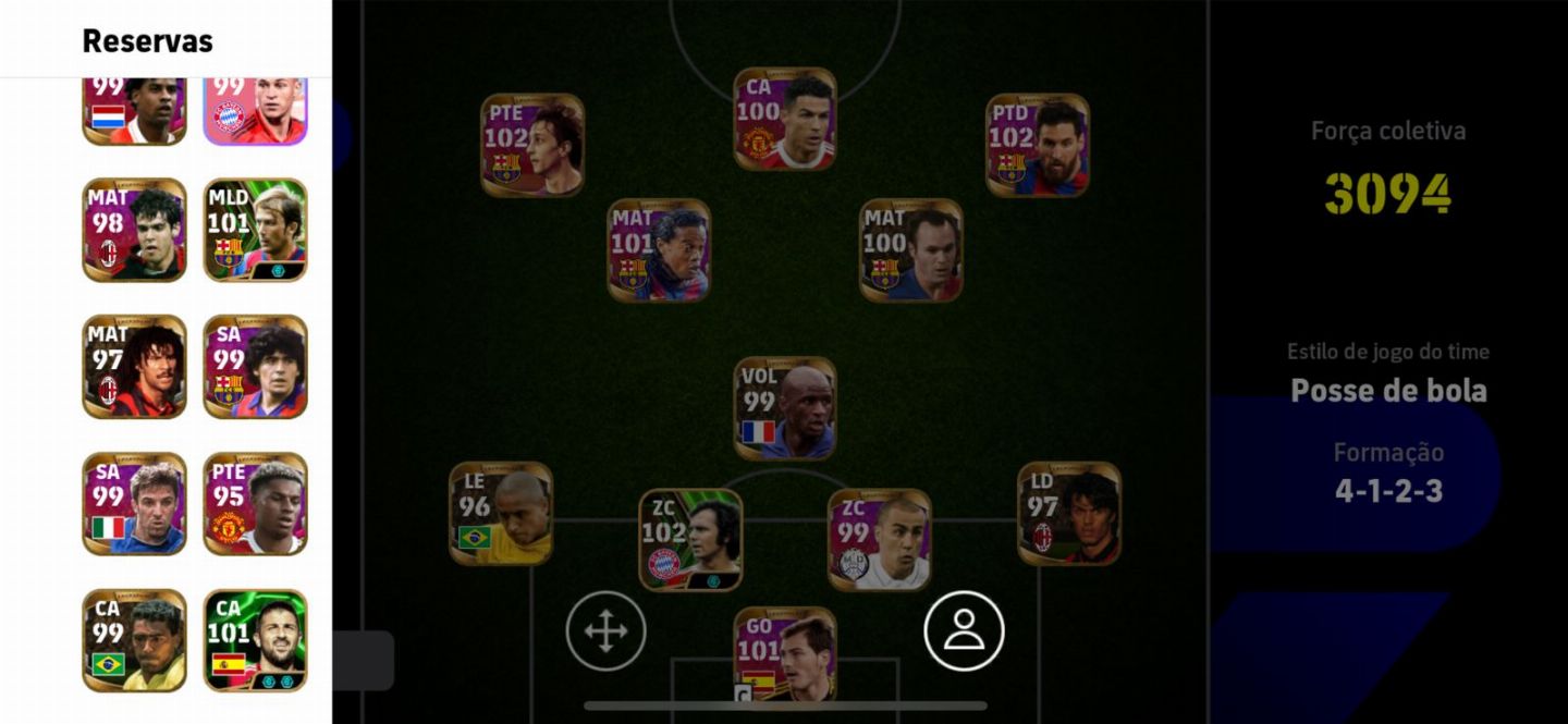 CONTA EFOOTBALL MUITO ANTIGA COM RONALDINHO