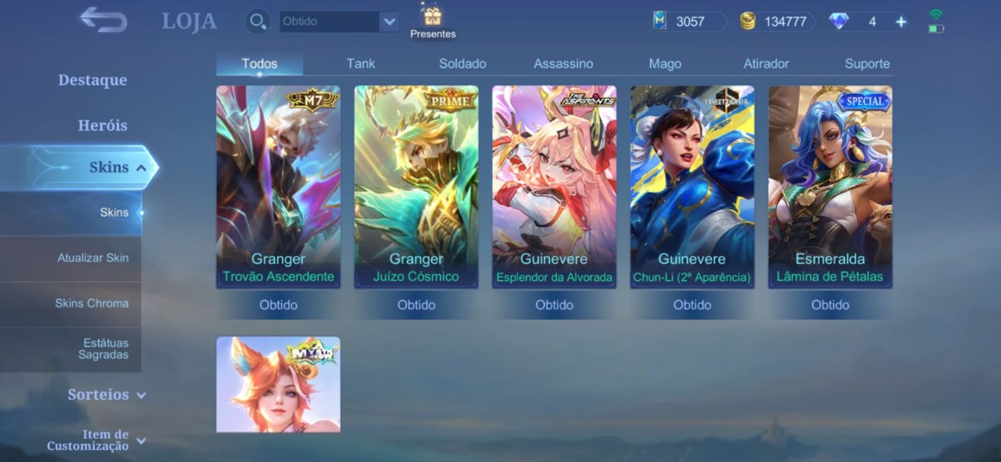 Conta mobile legends com wr bons e poucas partidas