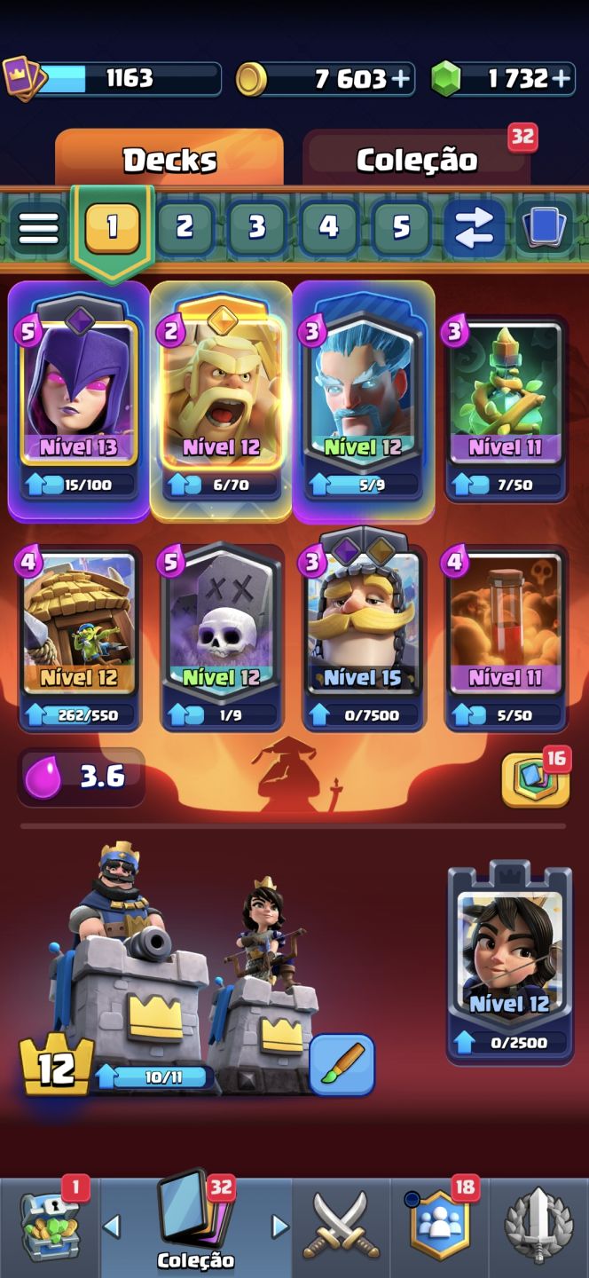 Conta de clash royale