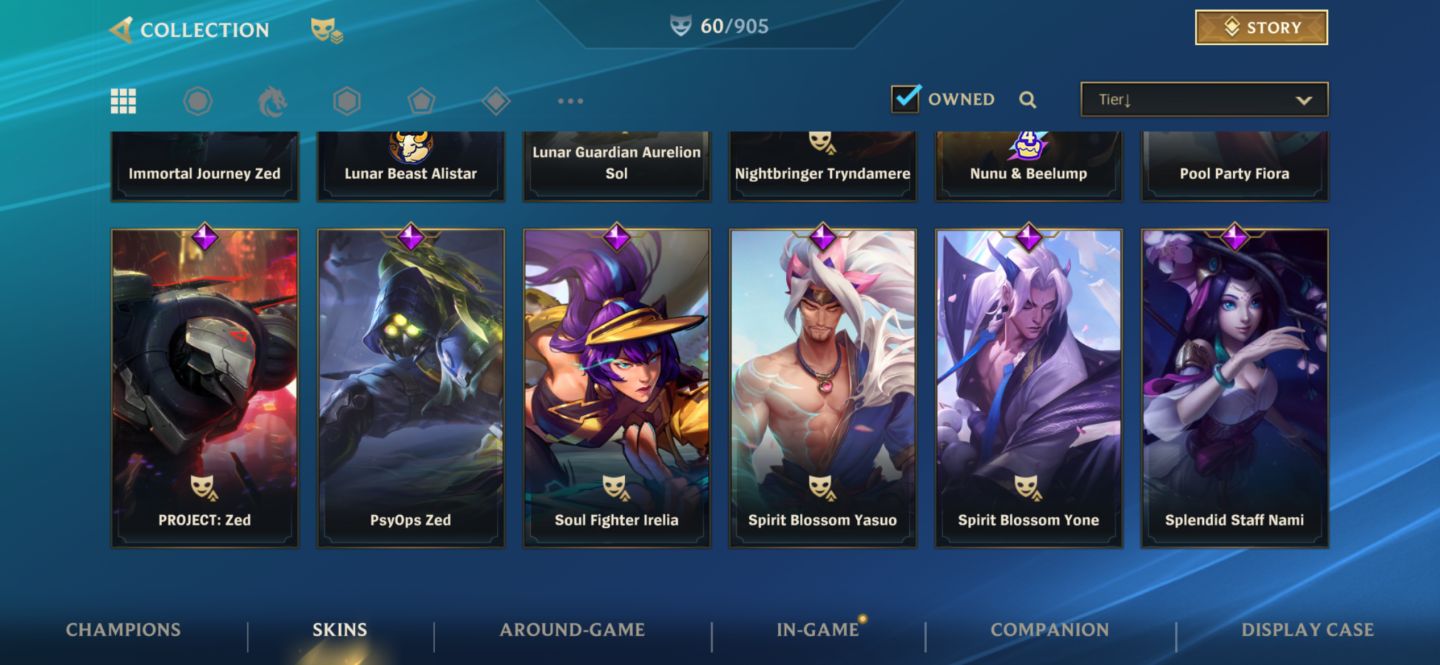 Conta Mestre com 60 Skins !