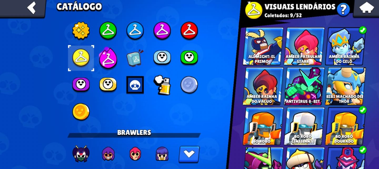 Conta Brawl Stars - 87 Brawlers | 25k+ Troféus | 9 Skins Lendárias