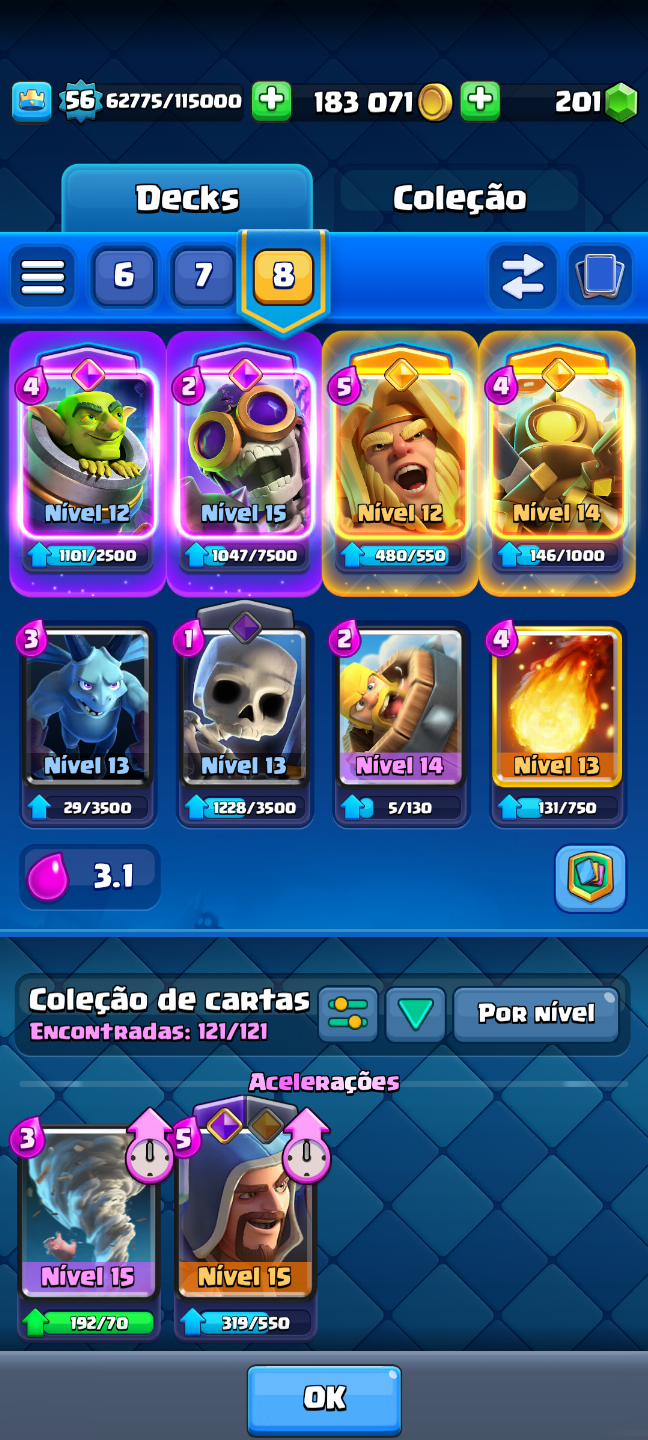 CONTA CLAHS ROYALE 10500 TROFÉUS,RARA, 4 ANOS DE JOGO