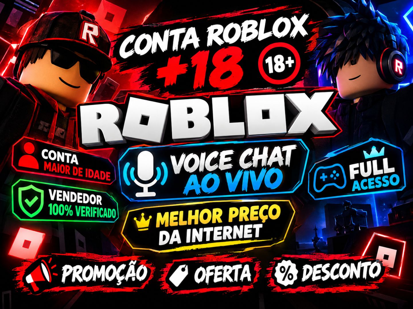 ROBLOX - CONTA COM VOICE CHAT ATIVO