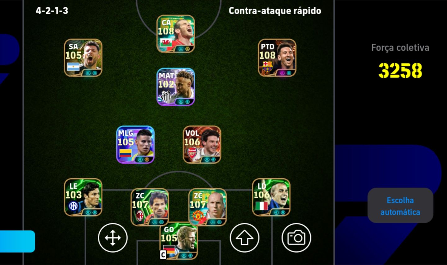 Conta Braba de efootball com 3258 de força!!!