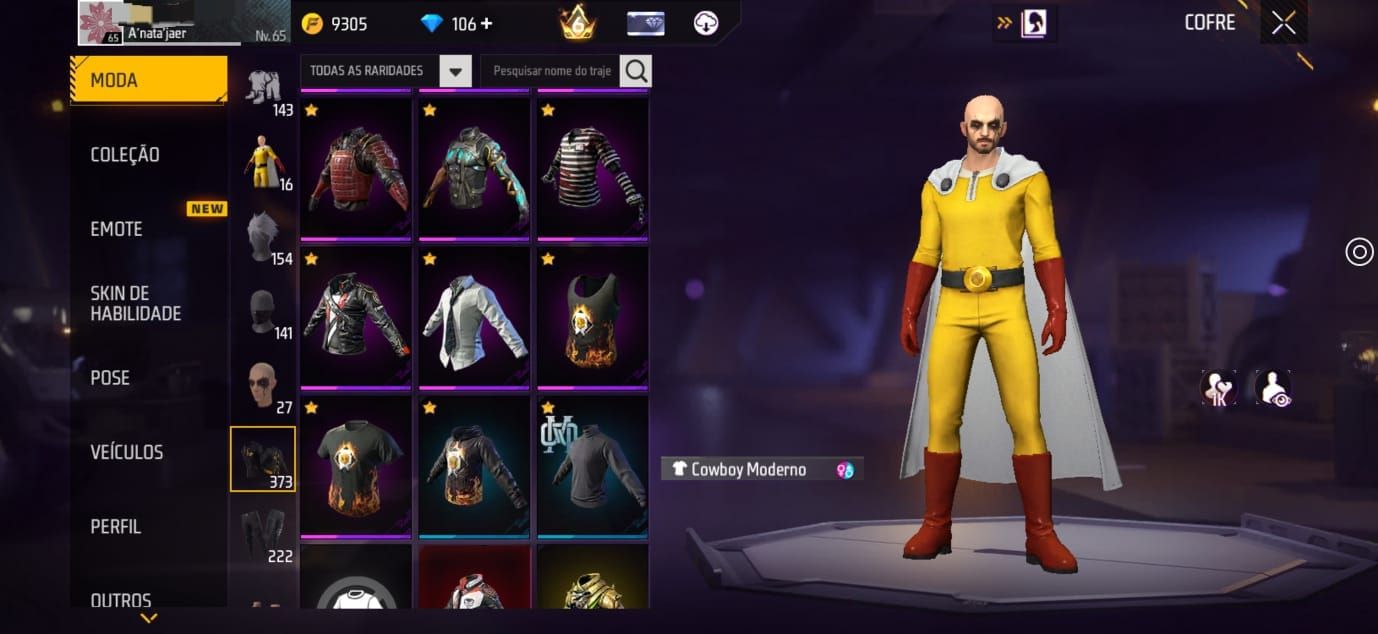 CONTA FREE FIRE GEMADA, PRIME 6, ID 8 DIGITOS RARÍSSIMA!!