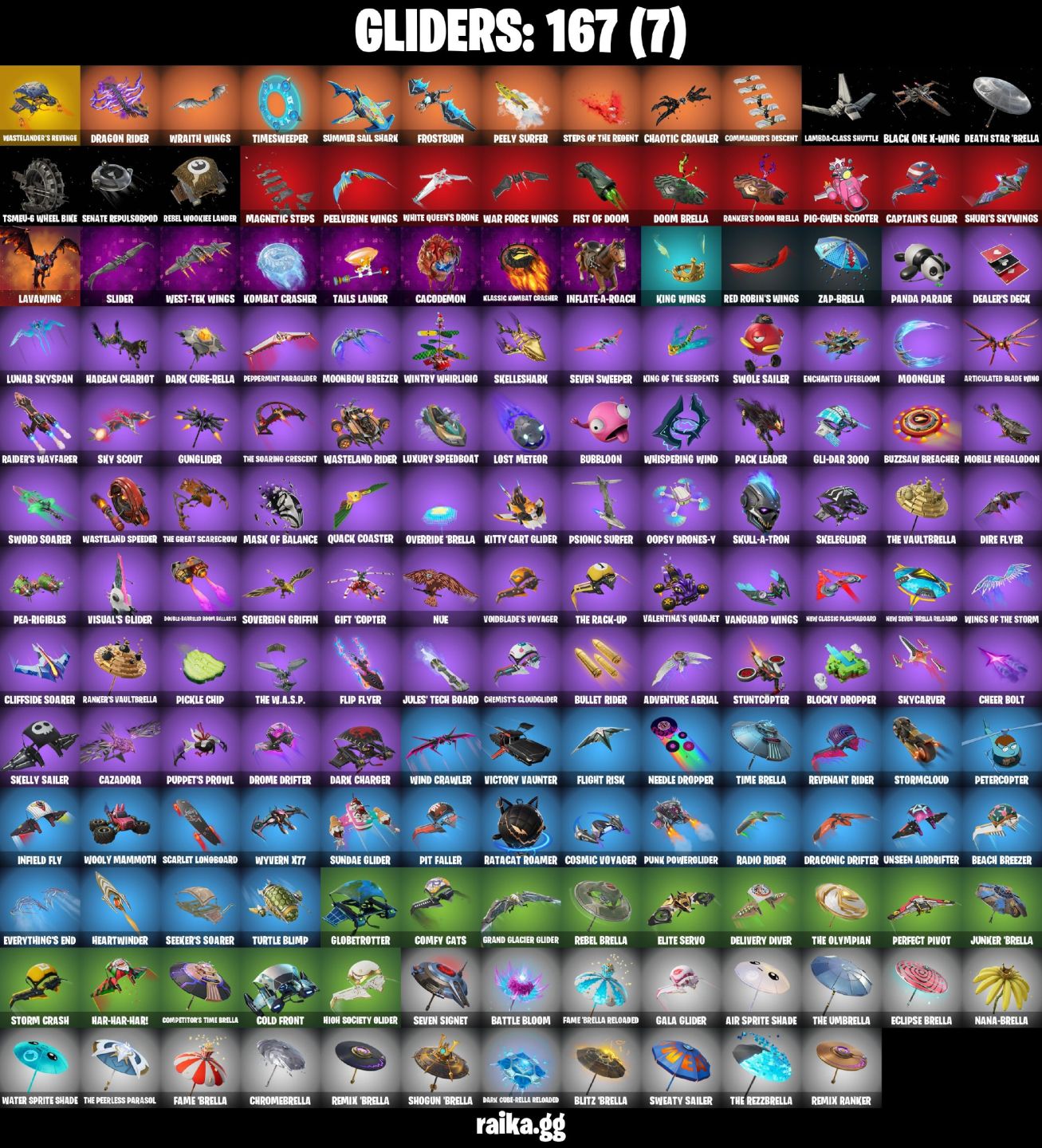 191 Skins - Emma frost, Peter Griffin, Robin, Nisha, Foice, Midnight Scythe