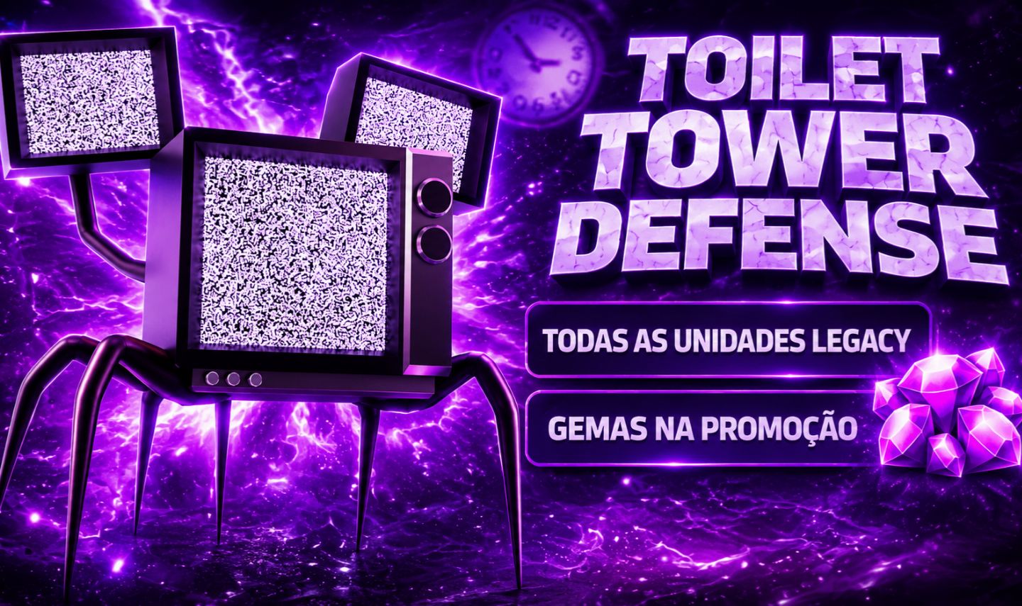 [CONFIRA NOSSOS PREÇOS]TOILET TOWER DEFENSE GEMAS/UNIDADES ATUALIZADAS