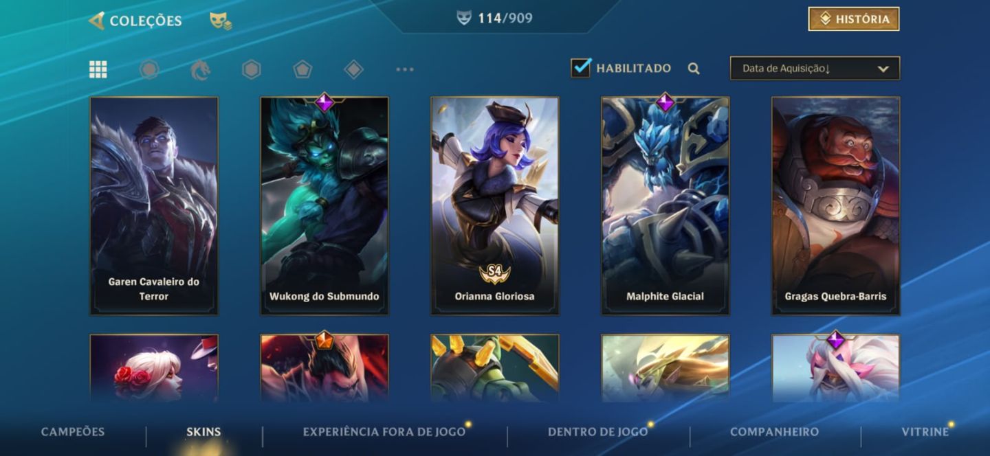 Conta Wild Rift - 115 skins - Diamante - todos os campeões