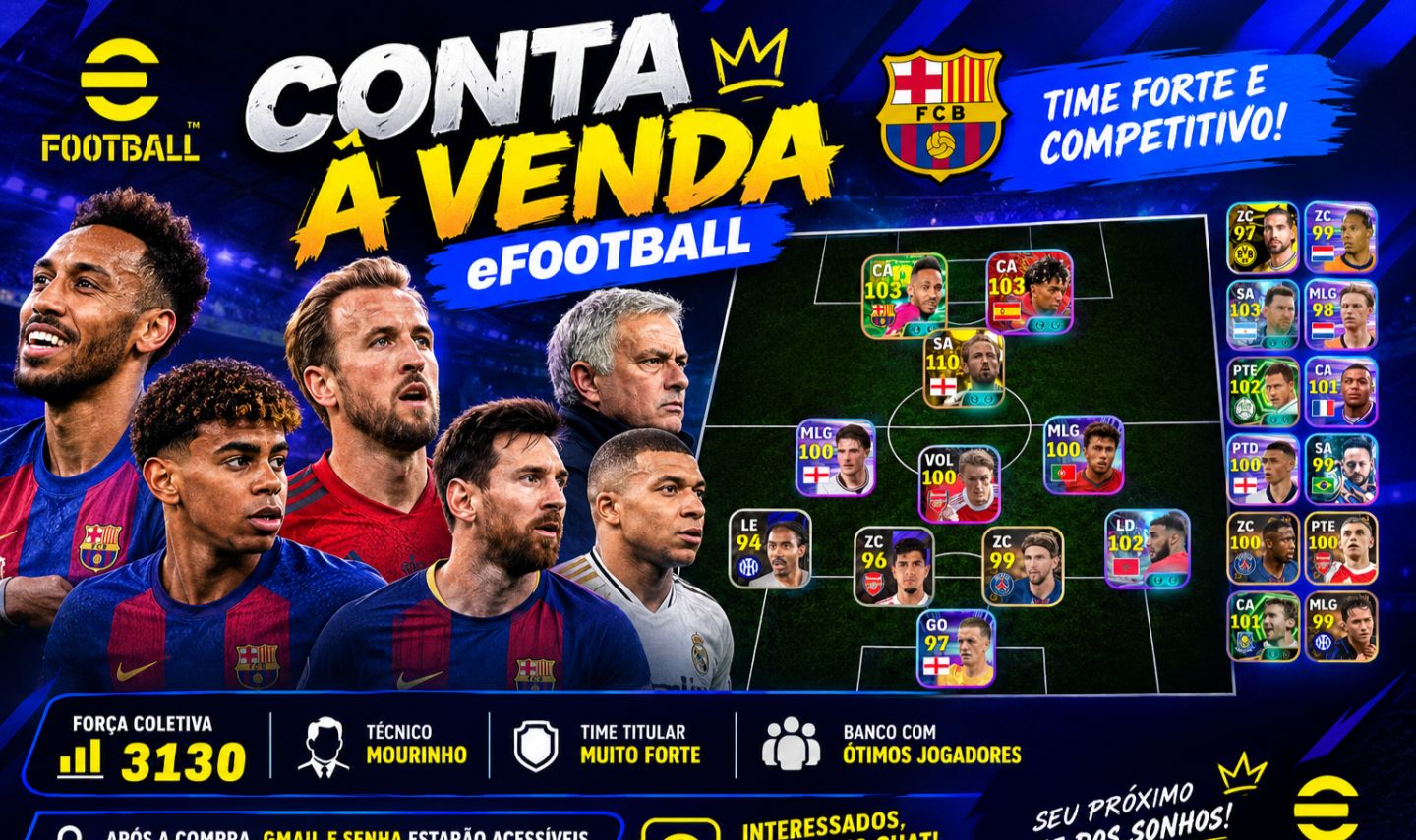 Conta eFootball com atual melhor do mundo Harry kane