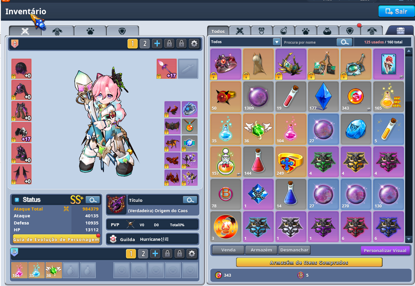 Conta Grand Chase Completa com Excelente Progresso C-lv741