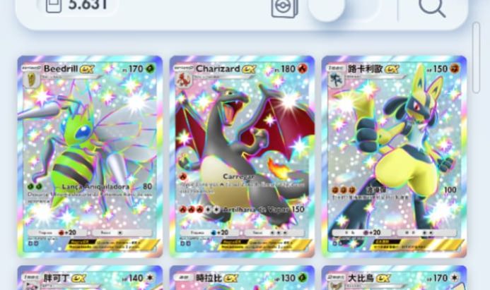 Conta Pokémon TCG Pocket 5.000+ Cartas | 2x Charizard Shiny ex Full Art