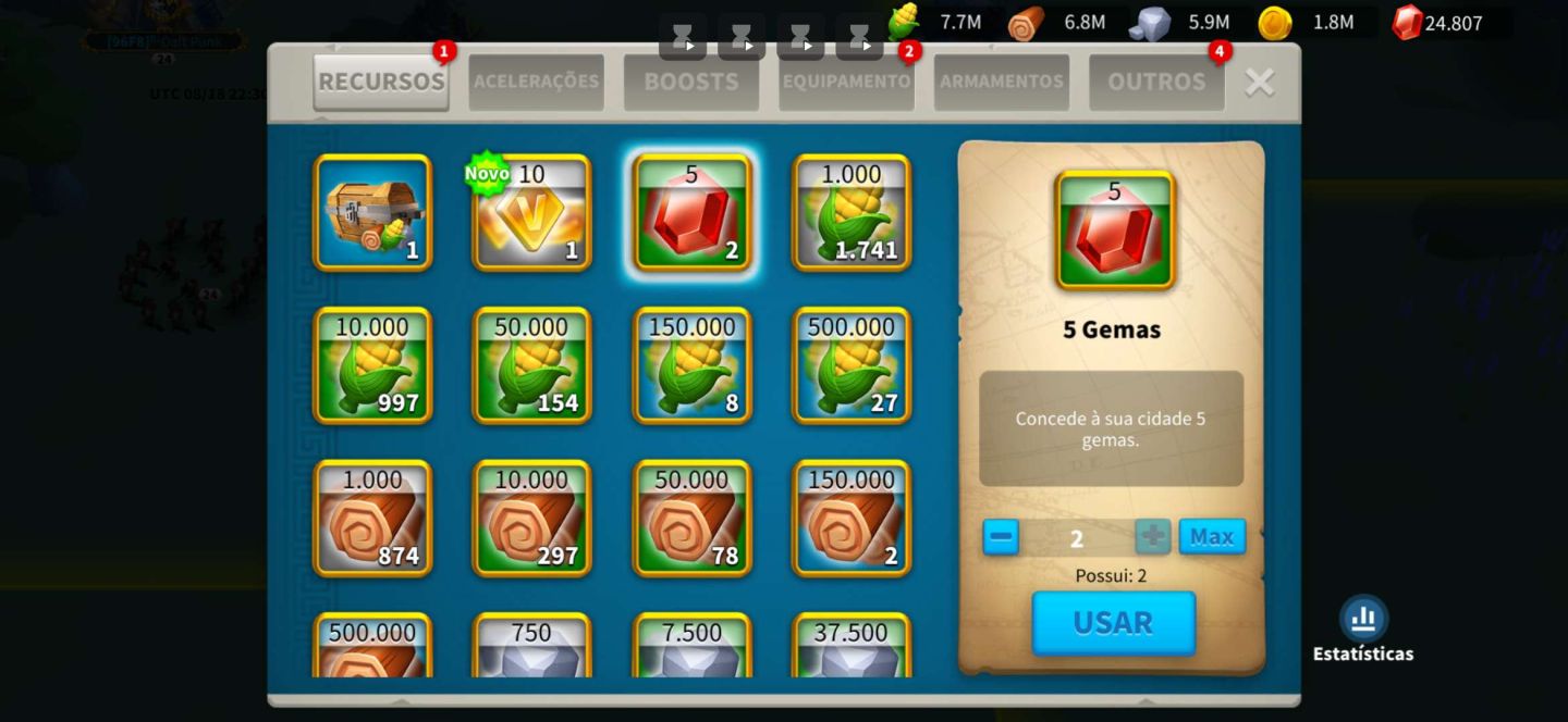 RoK 11.4M | 24.8k GEMAS | 114 Esculturas L. | CH 24 | +480k T4 + Acelerações