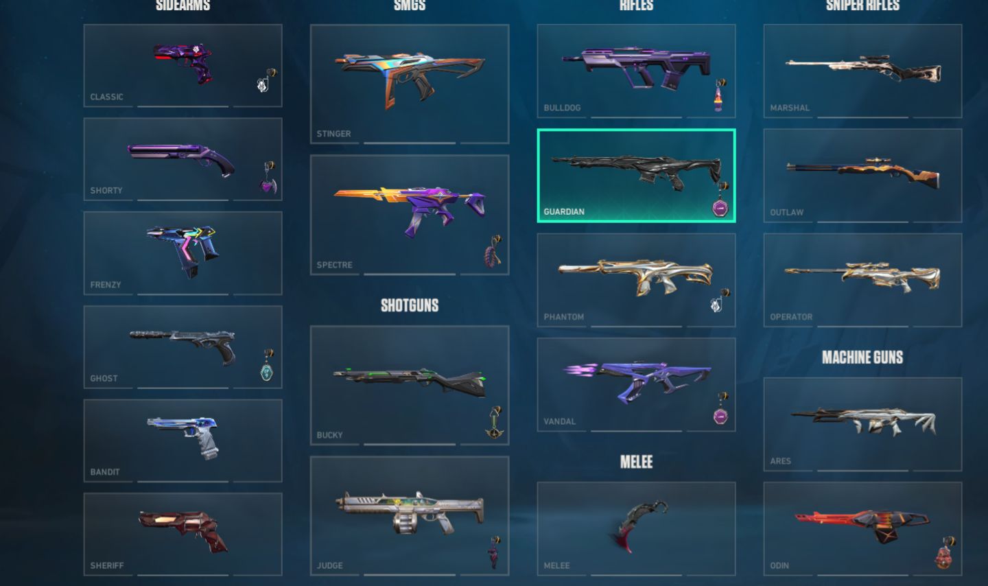 Conta valorant com varias skins ( sem dados de recuperação )