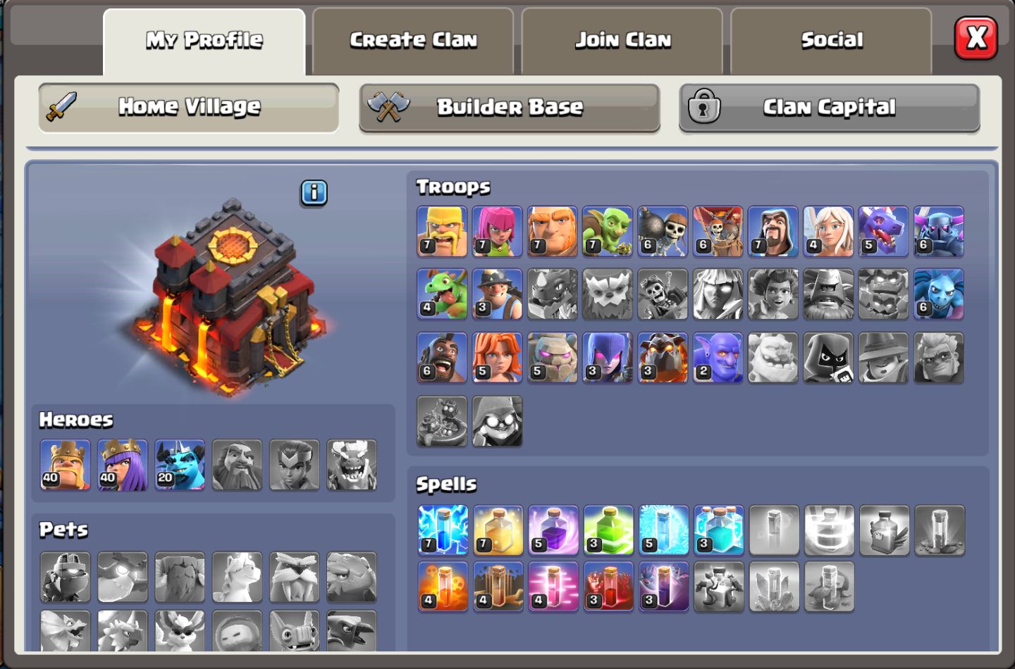 ZS | Clash of Clans TH10 full lv78 | BB 5 full | 700 gems