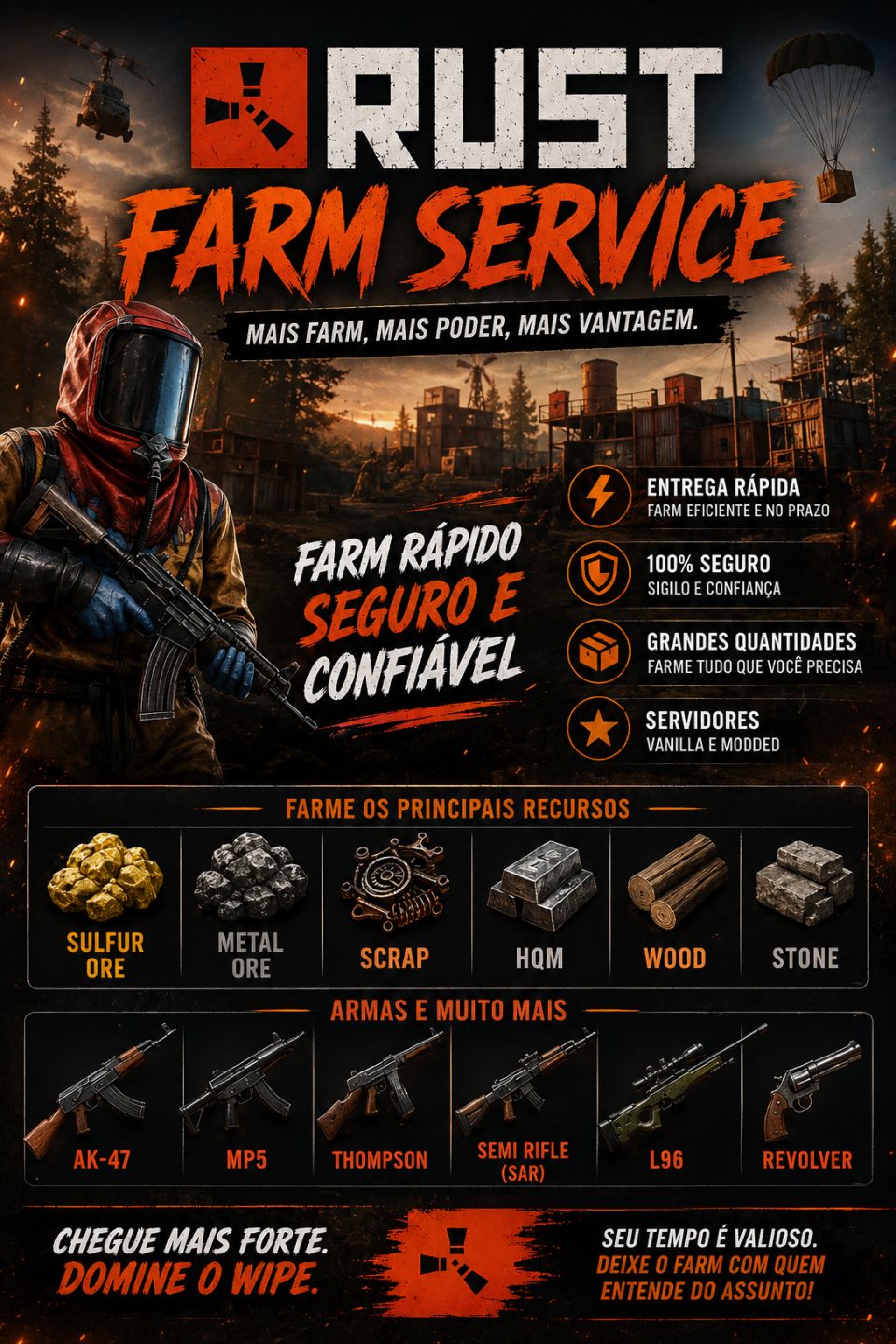 Farm de sulfur e metal (RUST) "PROMOÇÃO PARA OS 5 PRIMEIROS"